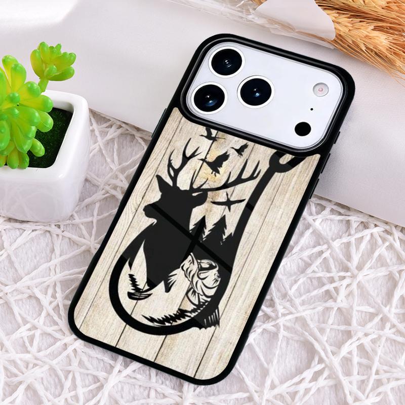Hunting Animal Fishing Man Phone Case for iPhone 17 Air 16 15 11 12 14 13 Pro Max Shockproof Cover