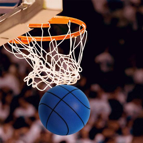 Бесшумный баскетбольный мяч в помещении Высокий отскок Низкий уровень шума Обучение ведению мяча для детей Без покрытия Пена высокой плотности для занятий спортом Надувной мяч для малышей