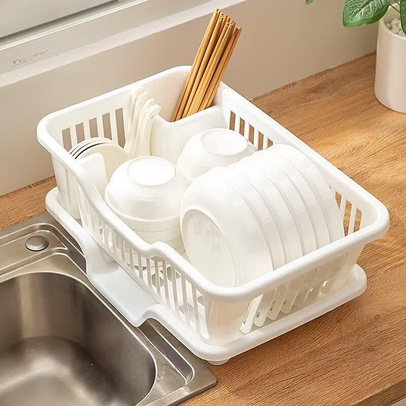 Qiwei Countertop Dish Drainer with Hooks