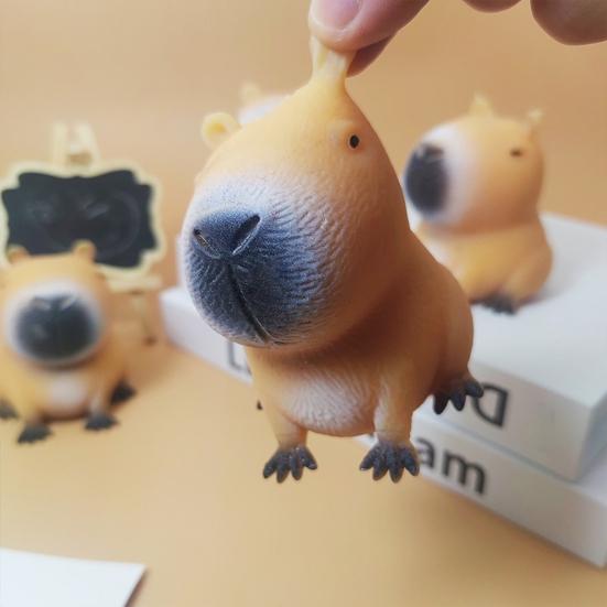 2 шт. игрушка-сдавливание капибары с медленным отскоком мягкая TPR снятие стресса тревожность портативная для детей подростков взрослых животных сдавливание сенсорная игрушка-непоседа