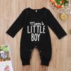 Fashion Newborn Toddler Infant Baby Boys Romper Long Sleeve Jumpsuit Playsuit Little Boy Outfits Black Clothes