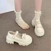 Small Thick-soled Small Leather Shoes for Women, British Style with Skirt, Love Women's Single Shoes, New In Spring and Summer