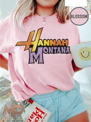 New Hannah Montana Logo Tshirt Unisex And Unisex Pure Cotton Summer Clothing Fashion Casual Short Sleeved Tshirt Streetwear Unisex