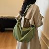 2025 осень новая корейская версия модная сумка-пельмень повседневная большая вместимость простая сумка через плечо модная зарубежная сумка-мессенджер