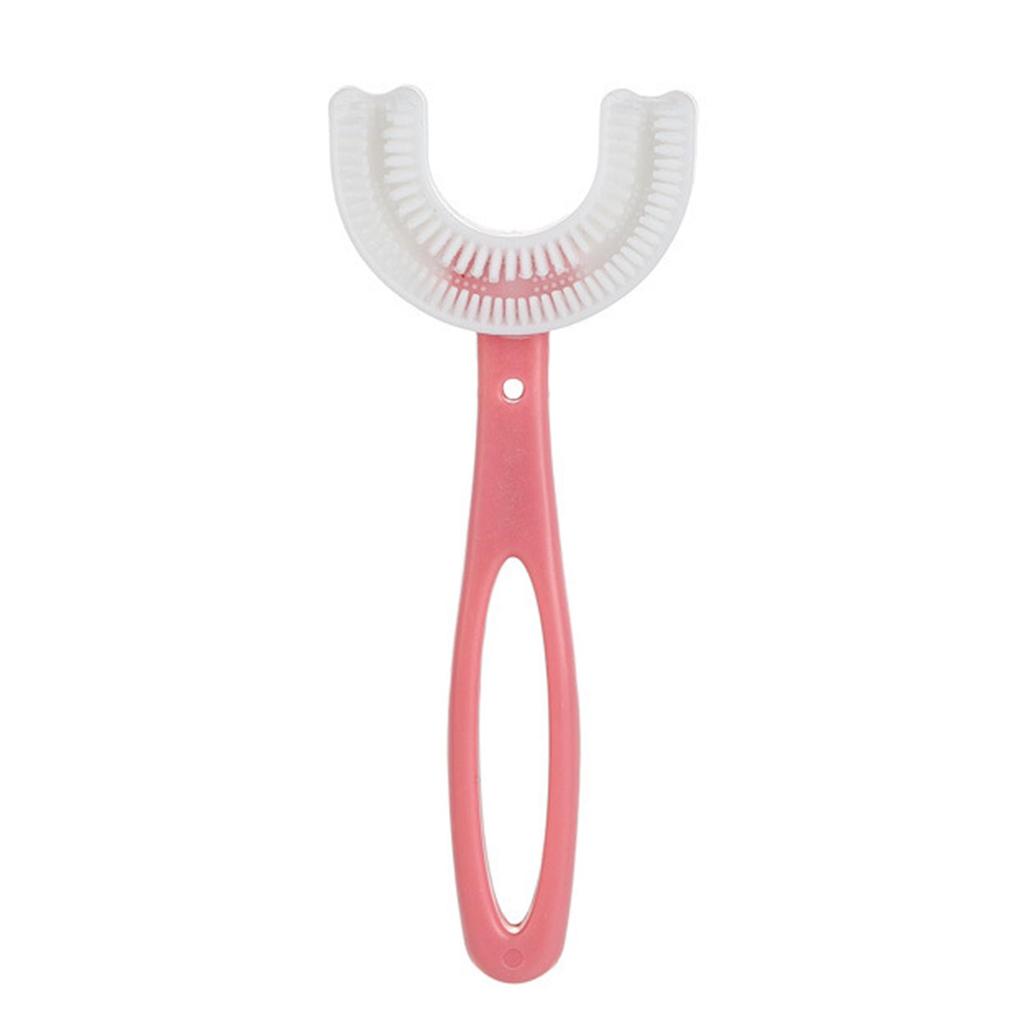 Умная зубная щетка на 360 градусов U, детская силиконовая зубная щетка, детская голубая зубная щетка