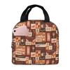 Custom H-Harryes Insulated Lunch Bag for Women Men Waterproof Film Cooler Thermal Lunch Box Beach Camping Travel