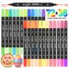 Soft Tip Acrylic Marker 24/48/72Colors Art Painting Pen DIY Graffiti Pen  Back To School