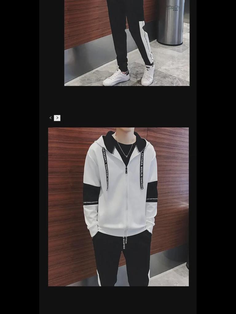 Мужская модная повседневная толстовка и костюм в корейском стиле - коллекция осень/зима, легкая и стильная для лета