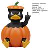 Halloween Ornament Pumpkin King Cat Duck Black Cat In Pumpkin Angry Expression
