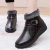 Женские ботильоны Зимняя женская обувь Мягкие теплые хлопковые туфли Короткие ботинки для мам Модная обувь на платформе Удобные ботинки для женщин