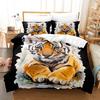 3D Цифровая Печать Постельное Белье 3D Принт Тигра Комплект из Трех Предметов