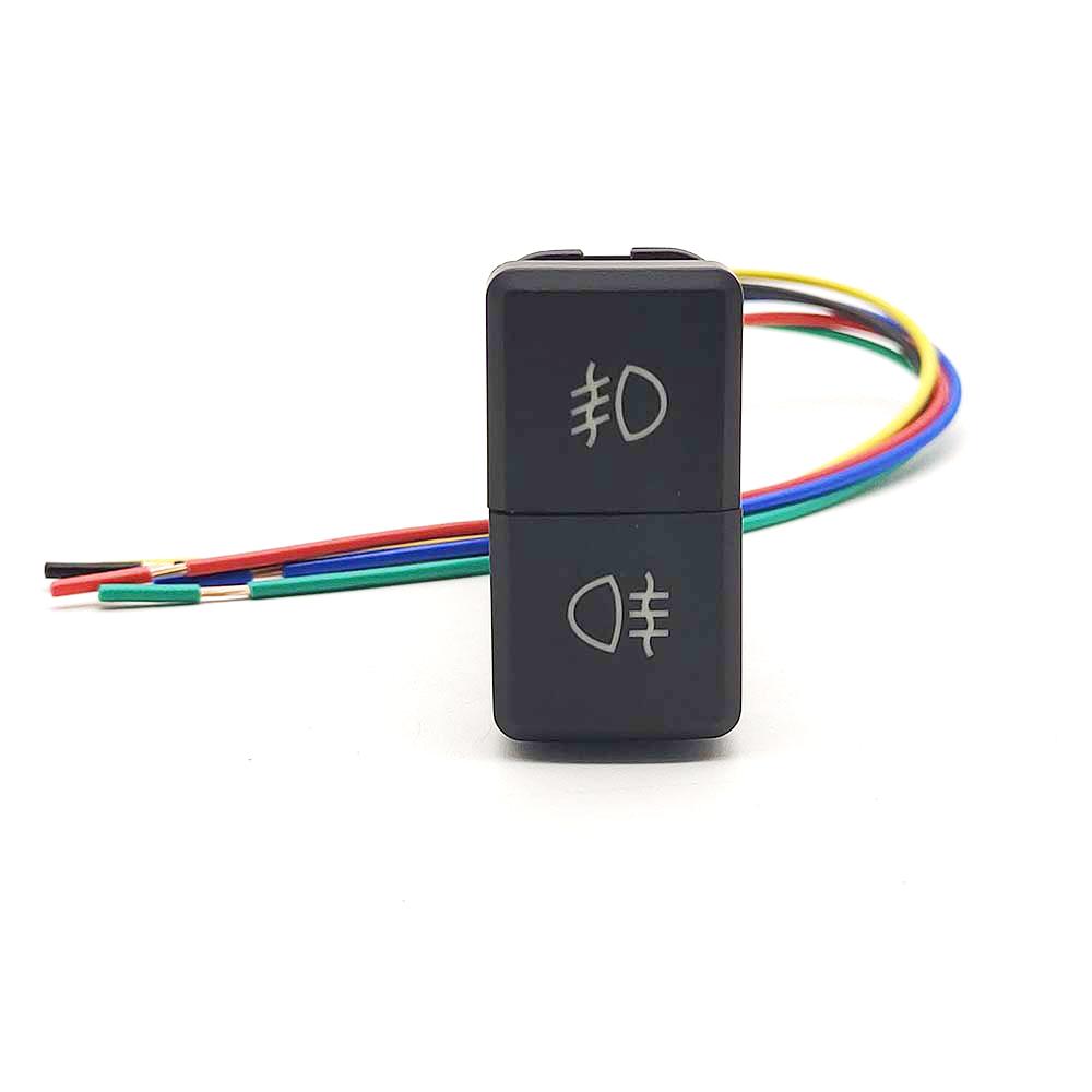 1Pc Car LED Light DRL Power Horn Mirror Heating Garage Door Double Switch For Toyota Land Cruiser Prado 120 FJ CRUISE LC76