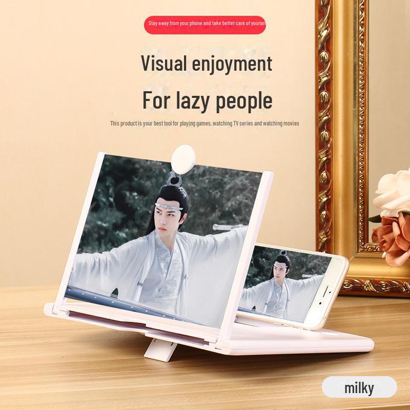 Усилитель экрана мобильного телефона F3 с HD-видео, выдвижной лупой 10"/12" и настольной подставкой