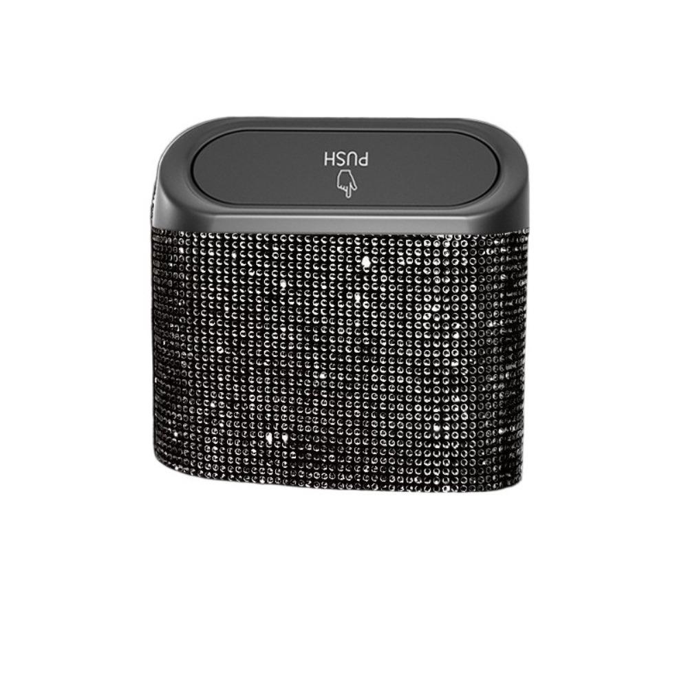 Bling Rhinestones Auto Unbrella Storage Box Removable Vehicle Hanging Dust Case  Seat Back