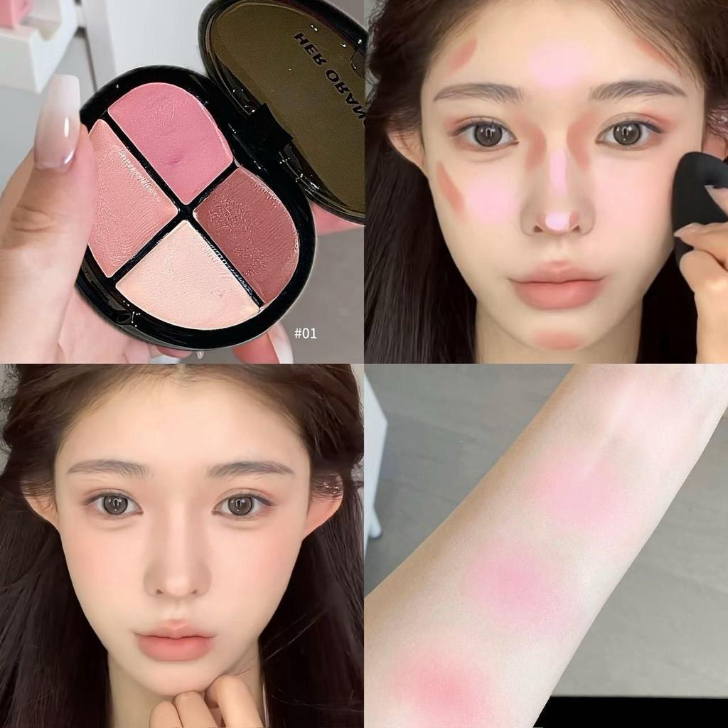 HERORANGE Сладкий тающий румяна-хайлайтер Fantasy: Улучшите цвет лица, создайте рельеф и придайте естественное сияние.