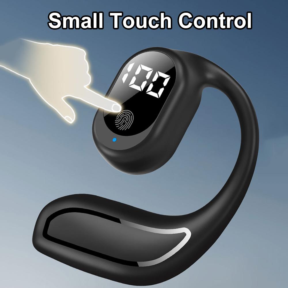 Mini TWS Bluetooth 5.3 Наушники с одним ушным крючком Деловые наушники-вкладыши с зажимом для ушей Беспроводная Hi-Fi стереогарнитура с шумоподавлением для Huawei Samsung