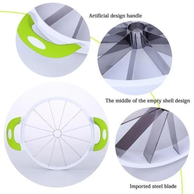 Слайсер для арбуза из нержавеющей стали, 12 предметов, резак для арбуза, многофункциональный слайсер для дыни, удалитель косточек, фруктовый инструмент