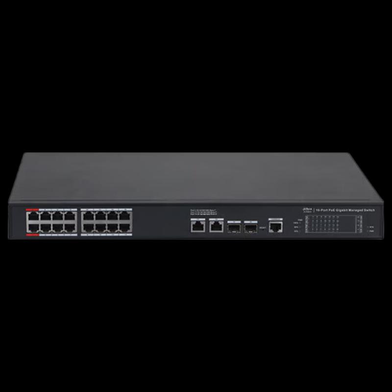 Dahua 16-Port Gigabit Layer 2 Managed PoE Switch CN plug (adapter included)
