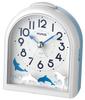 MAG Alarm Continuous Second Electronic Migrate Noah Precision Clock, Analog, Dolphin, Animal, Cute, Kids', Quiet, Hand, Sound, Alarm, Snooze, Light,