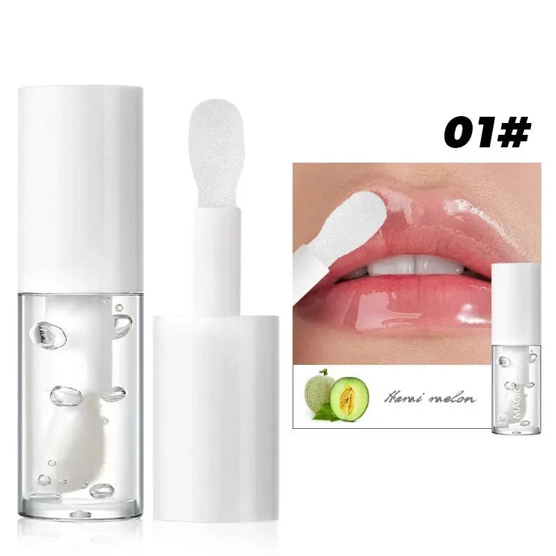 5 цветов увлажняющий фруктовый конфетный блеск для губ - перламутровый блестящий зеркальный нюдовый блеск для губ с натуральным маслом для губ Подарки на День святого Валентина