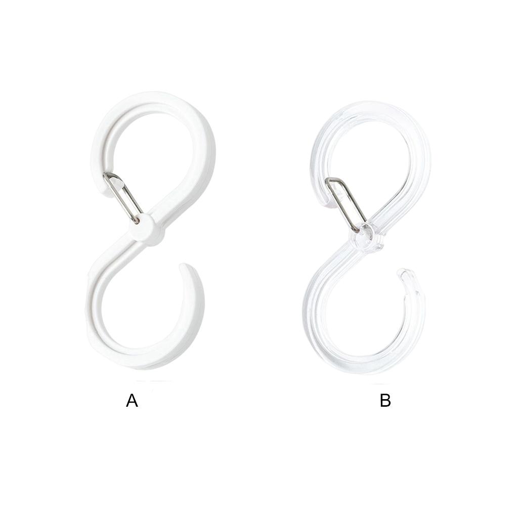 8 шт. Многофункциональный S-образный крючок с пряжкой для кухни, ванной, прочный ветрозащитный замок, крючки для одежды, пластиковая вешалка