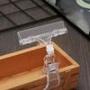 10pcs Clear Plastic Signage Clips for Shelves, Retail Price Tag Holders for Office, Reading, Dining Use