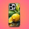Фруктовый Лимонный Арт Чехол для Телефона Для iPhone 17,16,15,14,13,12,11,Pro,XS,Max,Plus,Mini,SE4,E Черный Матовый Ударопрочный Чехол
