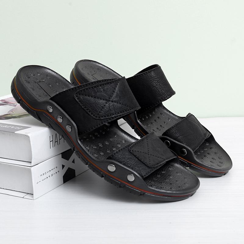 Мода Новое поступление Мужские слипоны для ходьбы Нескользящие сандалии для пляжа Повседневная одежда Полушлепки Удобные Легкие Мужские тапочки