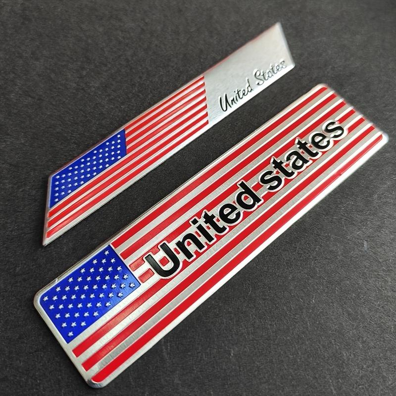 1 шт. Наклейка на автомобиль из алюминиевого сплава с логотипом флага США, металлическая наклейка на мотоцикл, наклейка для украшения кузова автомобиля