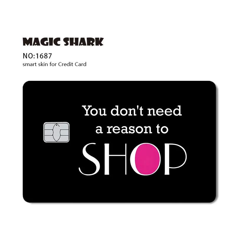 Magic Shark Fashin King Покер Деньги Игра Контроллер Дракон 3М Матовая Тонкая Наклейка Пленка Скин для Дебетовой Банковской Кредитной Карты