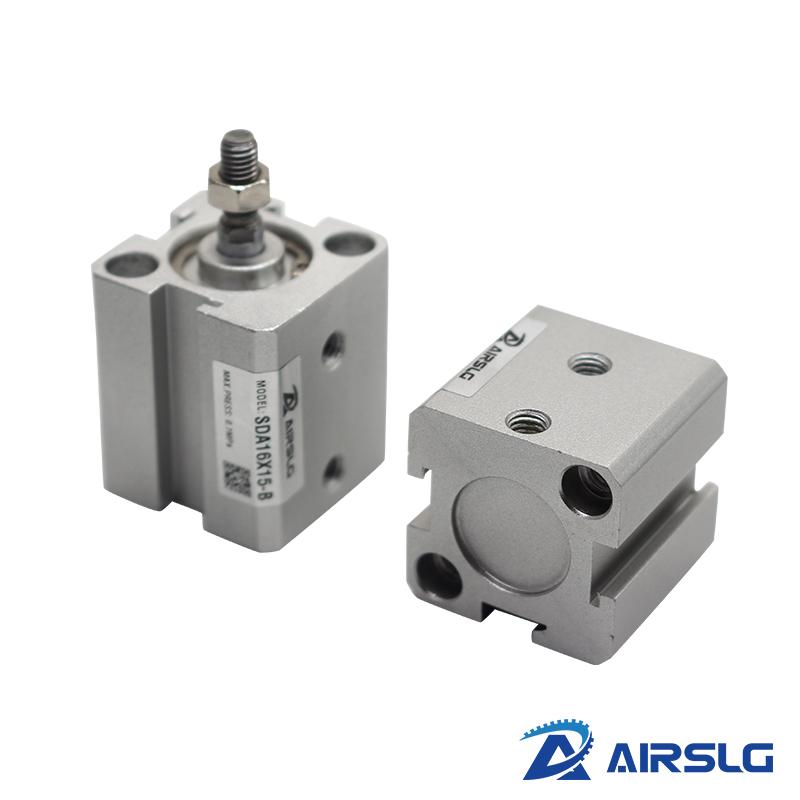 Square air pneumatic cylinder SDA double acting compact cylinder SDA12 16 Bore 12 16mm stroke 5-50mm female /male thread