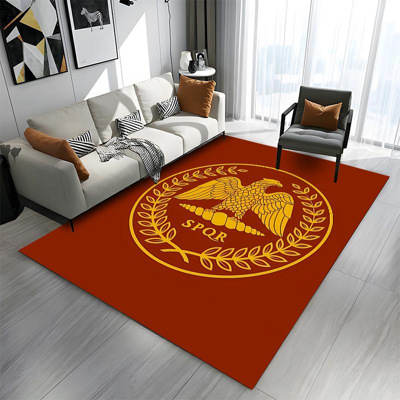 Roman Eagle Emblem with SPQR Design Patterned carpet a non slip rug suitable for all seasons and any setting, gift