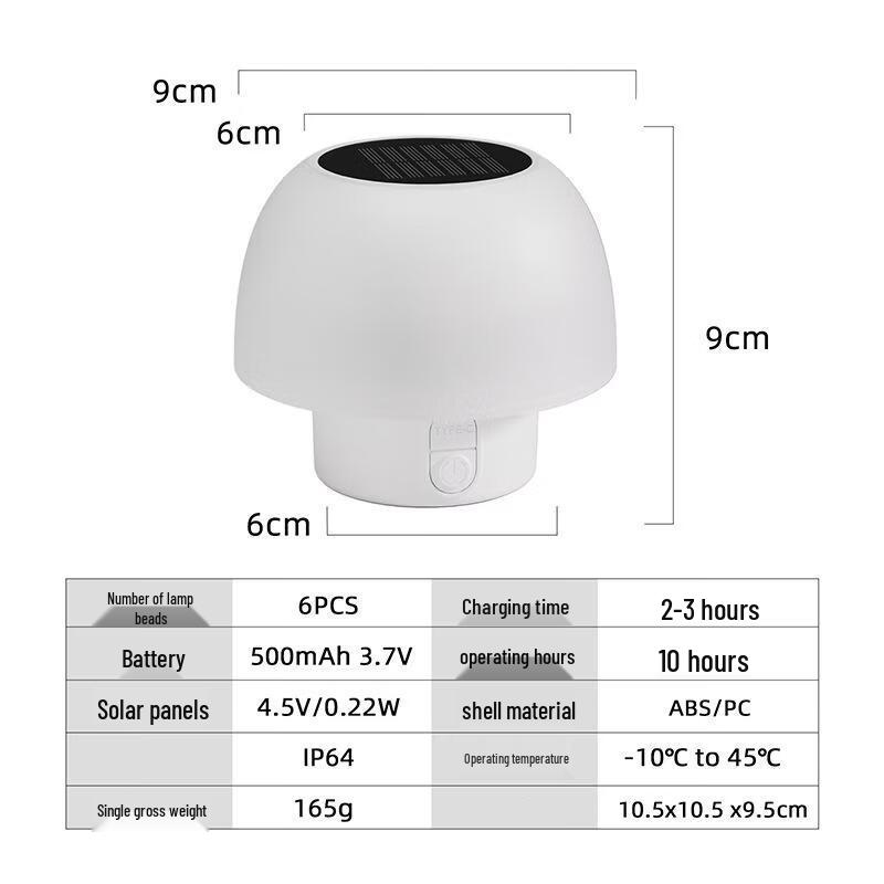 Солнечный и USB-перезаряжаемый ночник NuFeng
