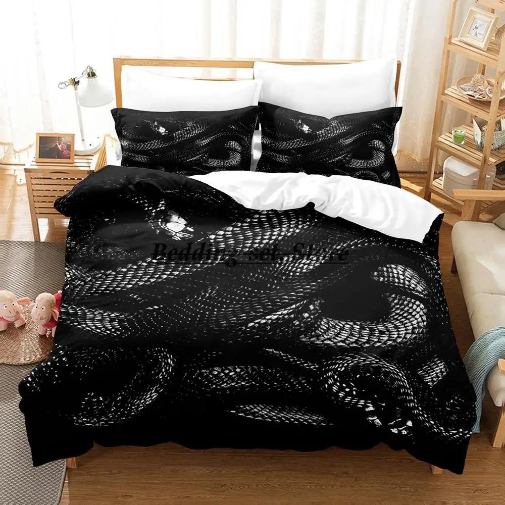 Animal Yinuoda Snake Bedding Set Single Twin Full Queen King Size Bed Set Aldult Kid Bedroom Duvetcover Sets Anime Bed