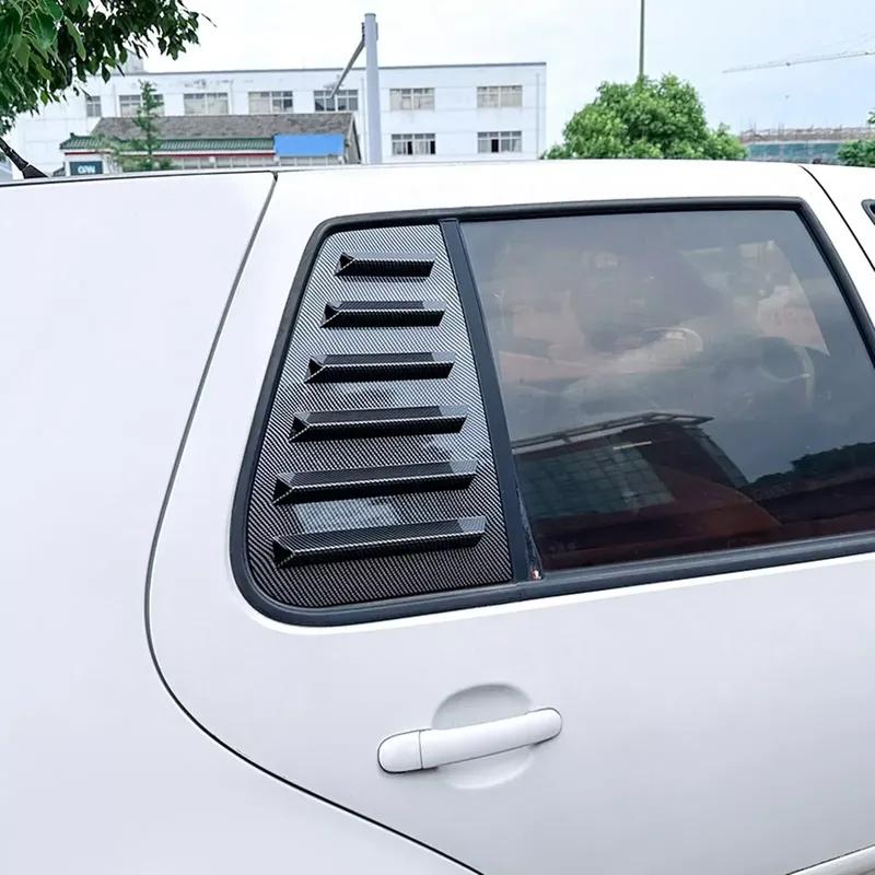 Для Volkswagen GOLF 4 MK4 1997-2006 Пластик ABS Заднее окно Четверть Жалюзи Накладка Боковой Вентиляционный Окно Отделка Автомобильные Клейкие Аксессуары