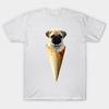 T Shirt Women Real Ice Cream Pug Harajuku Print Kawaii Tshirt Summer Short Sleeve Female T-Shirt Top Tee