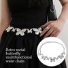 Punk Butterfly Waist Chain Hip Hop Dress Belt Chain Fashion Metal Chain Waistband  for Women