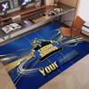 Custom Rug Leeds Rhinos Pattern Print Name Text Soft Non‑Slip Floor Carpet for Home Indoor Decoration