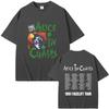 Rock Band Alice in Chains Face Lift Tour 1991 Tshirt Unisex Women Punk Casual Oversized Tshirt Tops Male Fashion Pure Cotton Tees