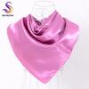 BYSIFA Ladies Plain Silk Scarves Trendy Fashion Accessories Spring Autumn Women Decorative Head Scarves New Purple Pink Scarves