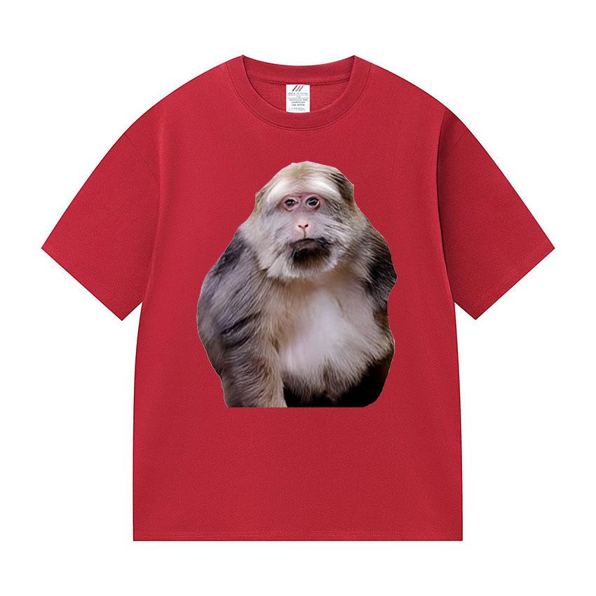 Xing Xing The Monkey Funny Meme T Shirts Men Clothing Fashion Cotton Short Sleeve T-shirt Unisex Retro Harajuku Oversized Tshirt