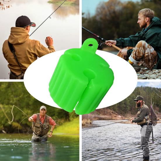 Удочка Силиконовый фиксированный шарик с отверстиями 3/6/8 мм, устойчивый к царапинам, красочный мини-износостойкий многоразовый защитный зажим для удочки, держатель для рыбалки