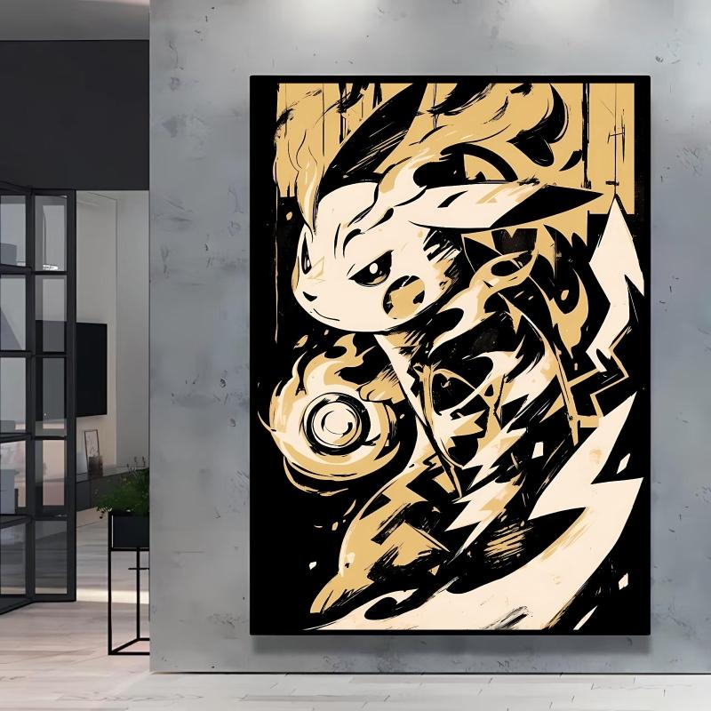 Anime Posters Pikachu Classic Canvas Paintings Wall Decoration Living Room Modular Prints Cartoon Character Picture