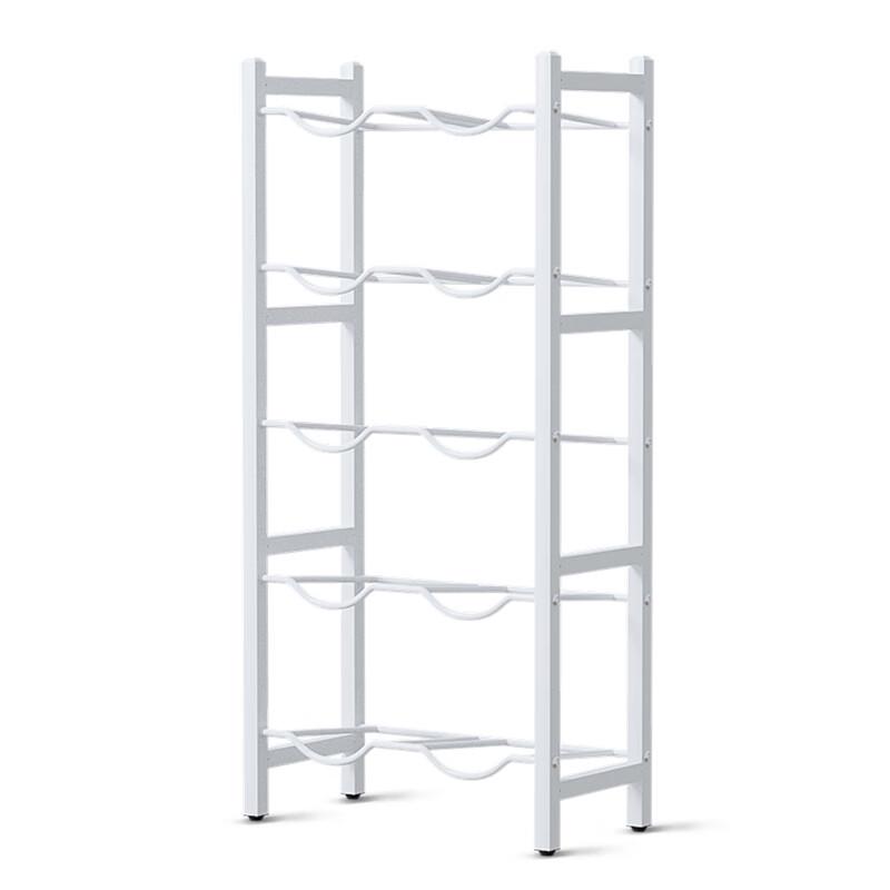 Cream Style Wooden 4-Tier Water Bottle Storage Rack