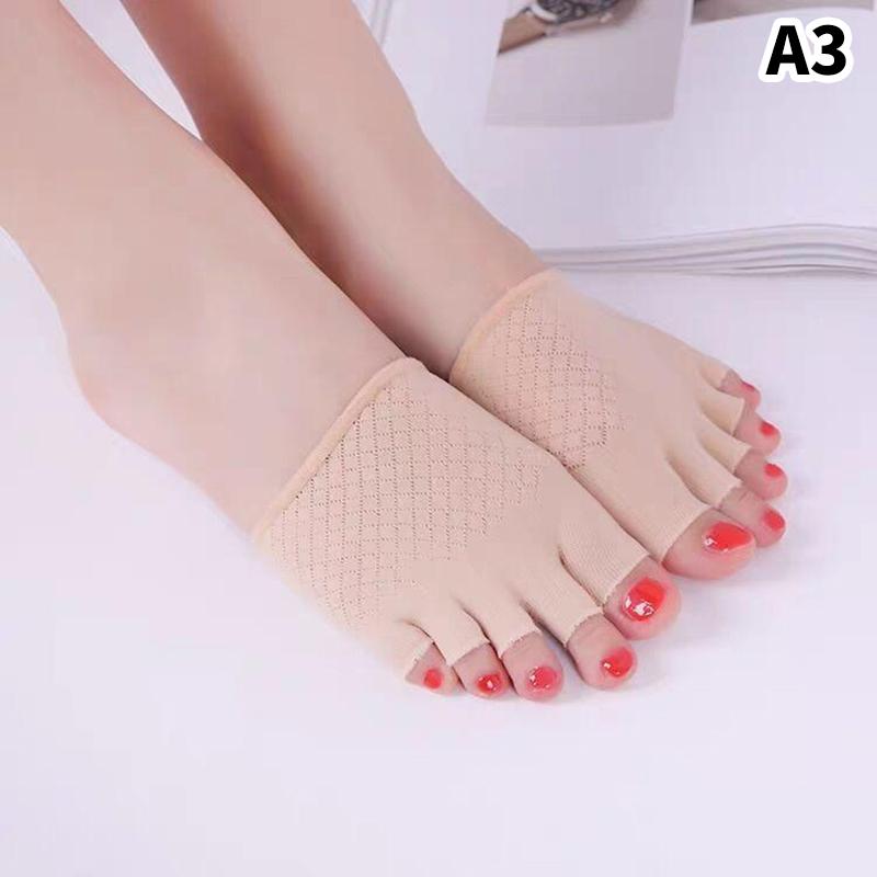 Летние носки Half Palm Five Fingers Socks с невидимым тонким каблуком спереди с открытым носком женские неглубокие сандалии носки с раздвоенным носком