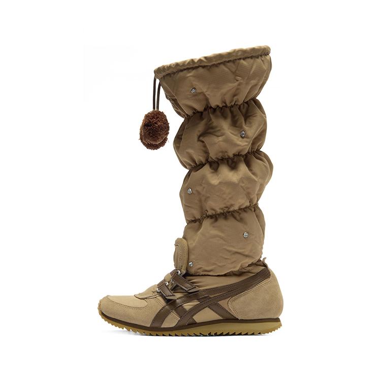 ONITSUKA TIGER Зимний Рай Модная Личность Теплые Высокие Повседневные Кроссовки Женские кроссовки Коричневые 1182A676-200