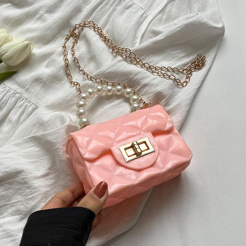 Детская ручная мини-сумка для женщин, новая модная и стильная желейная сумка, модная сумка через плечо с цепочкой