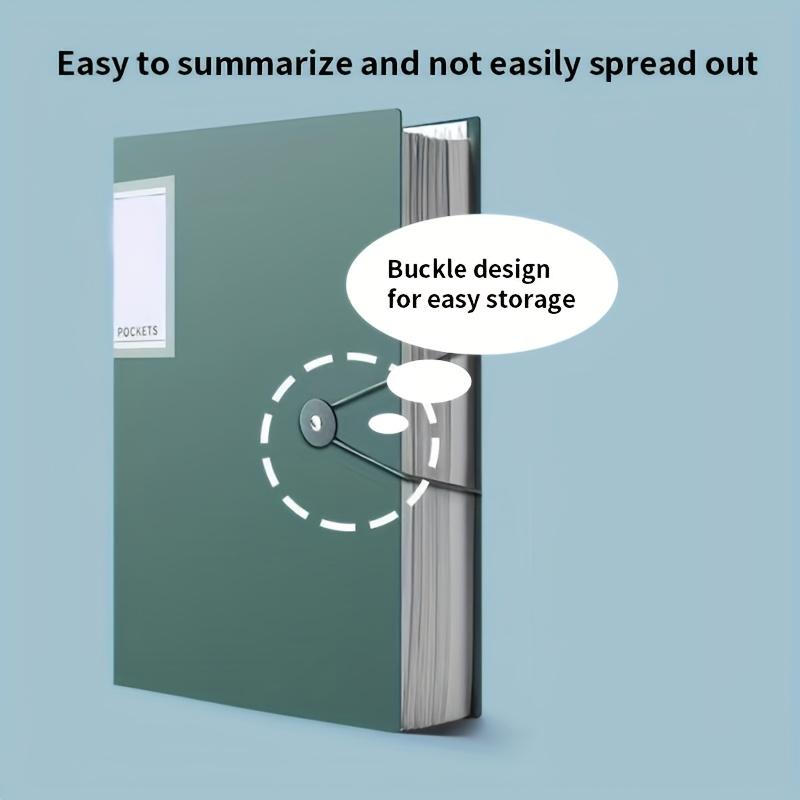 Папка-файл А4 с 60 карманами, Подходит для документов и бумаг формата А4, Материал ПП, Водонепроницаемая, Легко хранить и организовывать, Идеально для хранения файлов