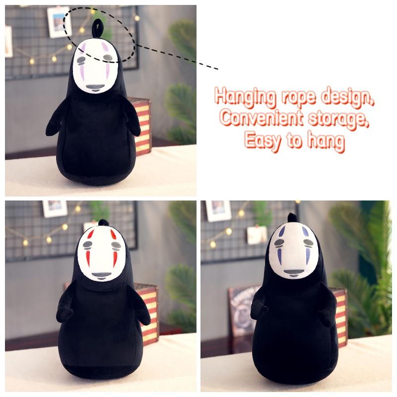 Soft Short Plush No Face Man Doll With Pp Cotton Filling Anime Character Toy Decor
