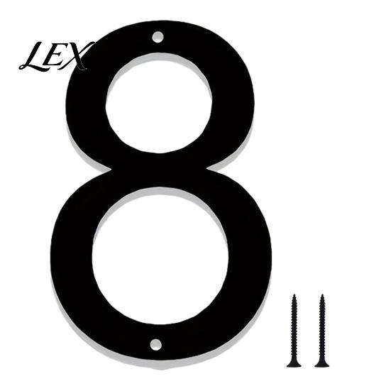 Metal House Numbers 3D Number for Outside, Modern 0-9 Floating Address Numbers, Large Sign Weather-proof Door, Mailbox, Wall, Yard Easy Install